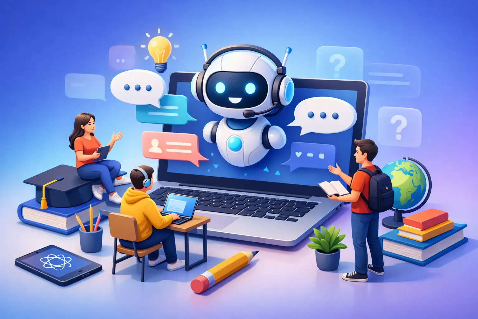 Chat IA para tirar dúvidas dos alunos