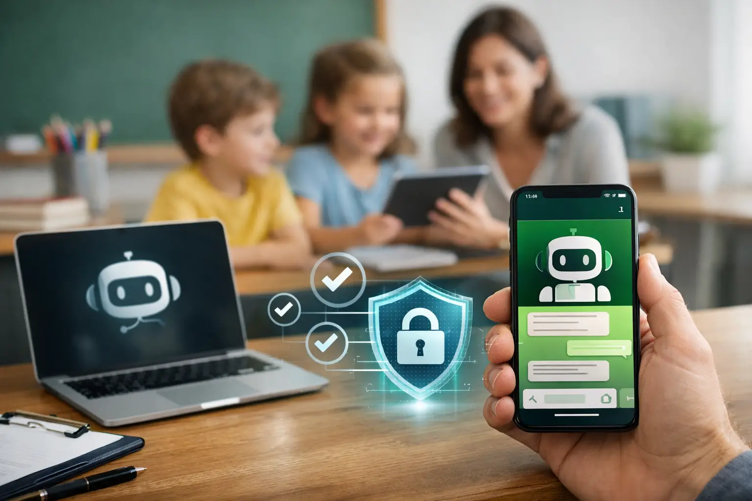 IA para escola no WhatsApp com controle real