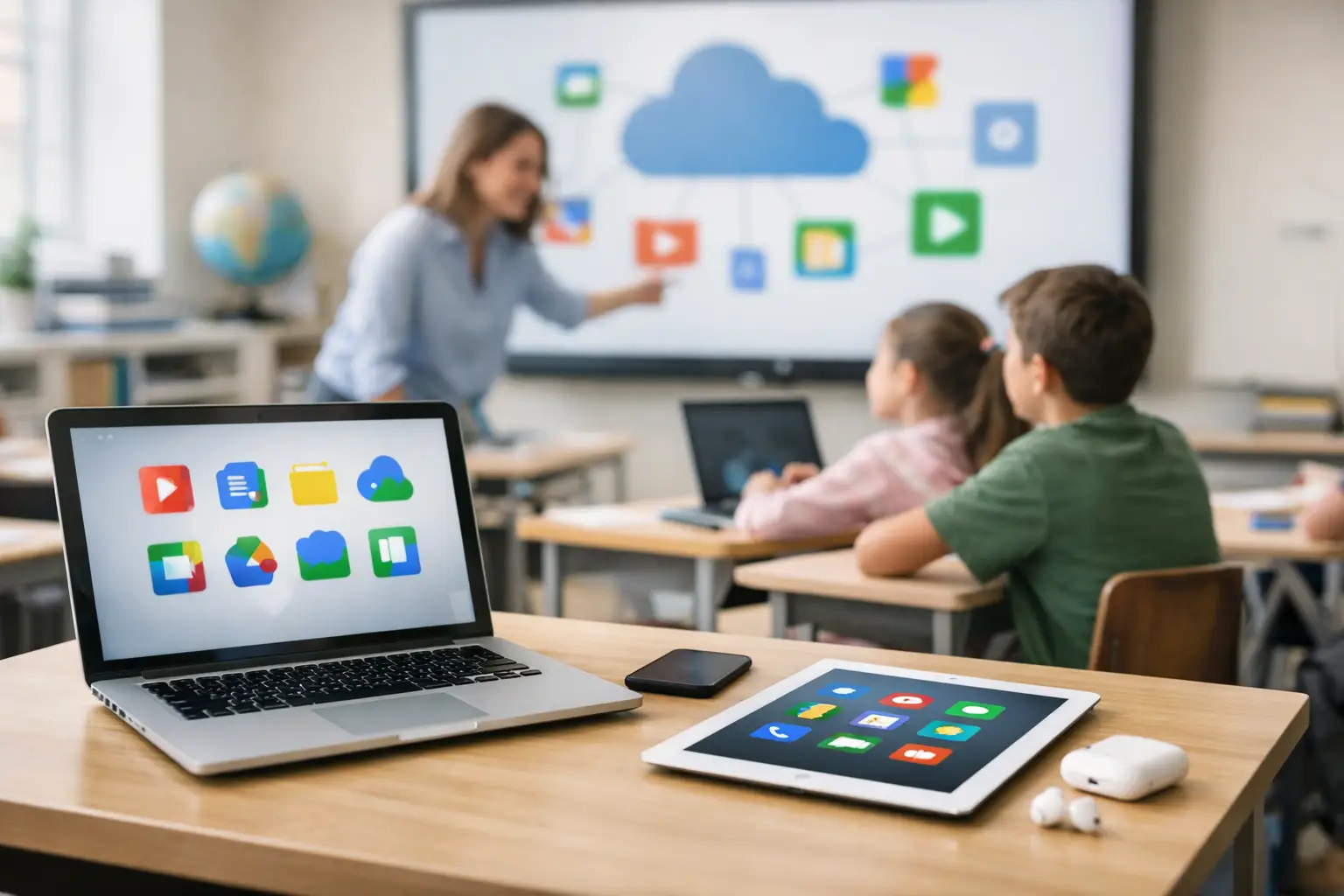 Integração educacional Google Workspace na escola