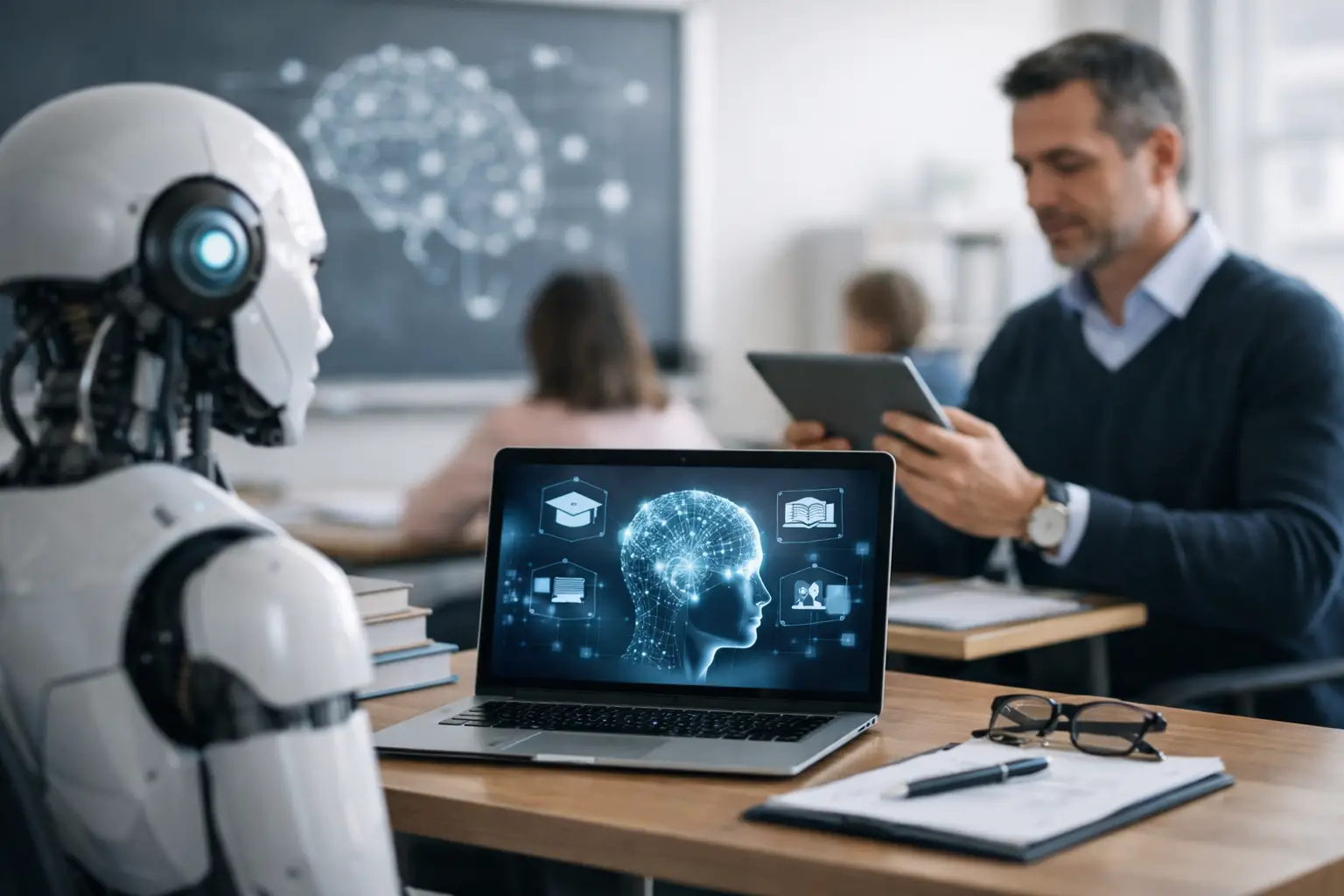IA escolar com auditoria e controle docente